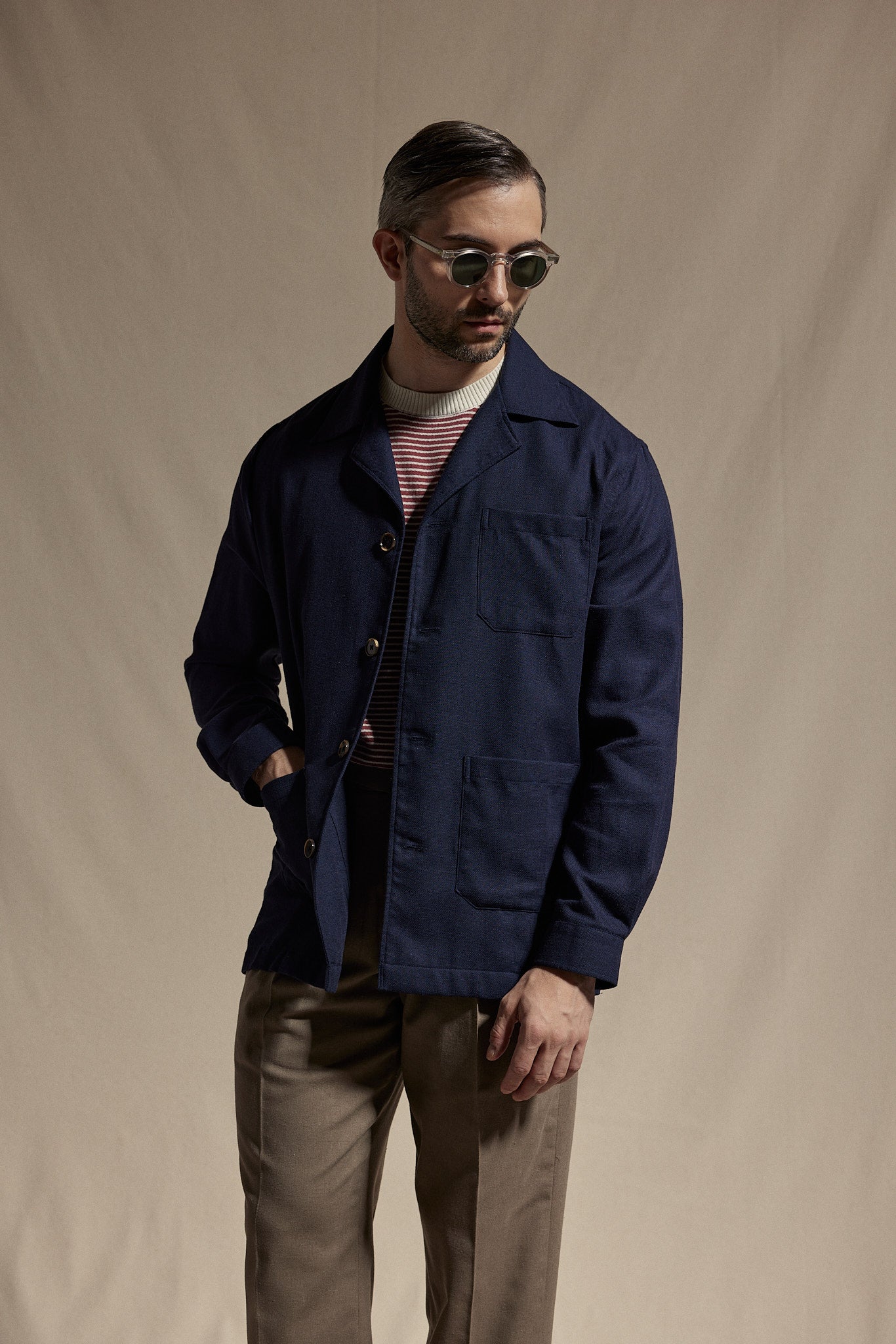 HAUS Chore Jacket Navy - Main Image