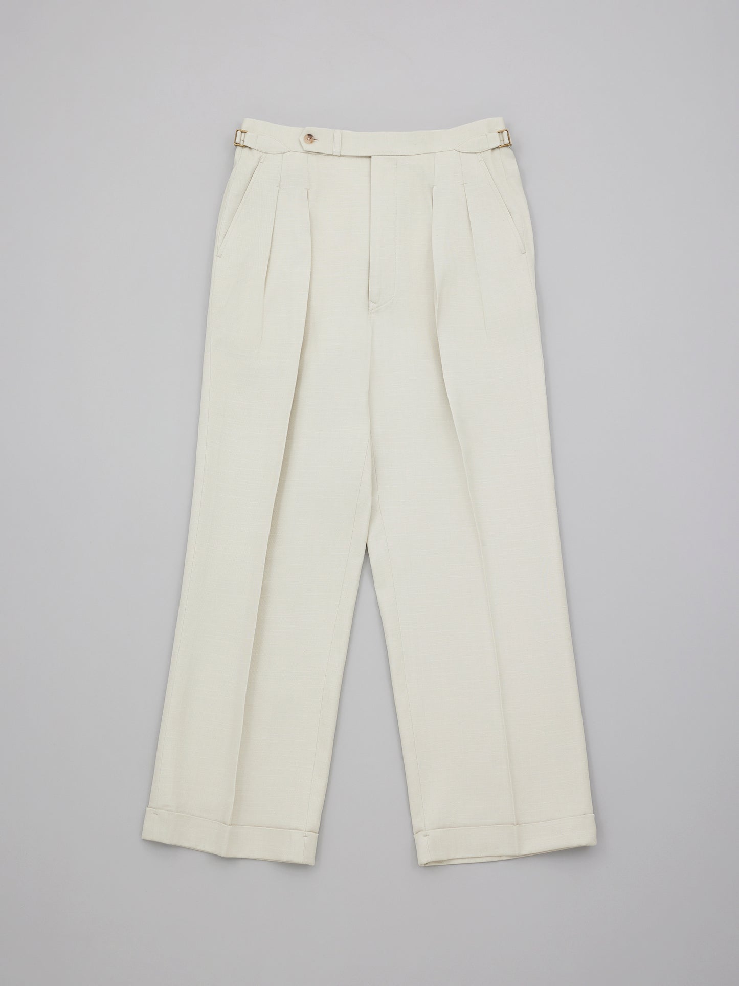 Leon Trousers - Cream cotton/linen