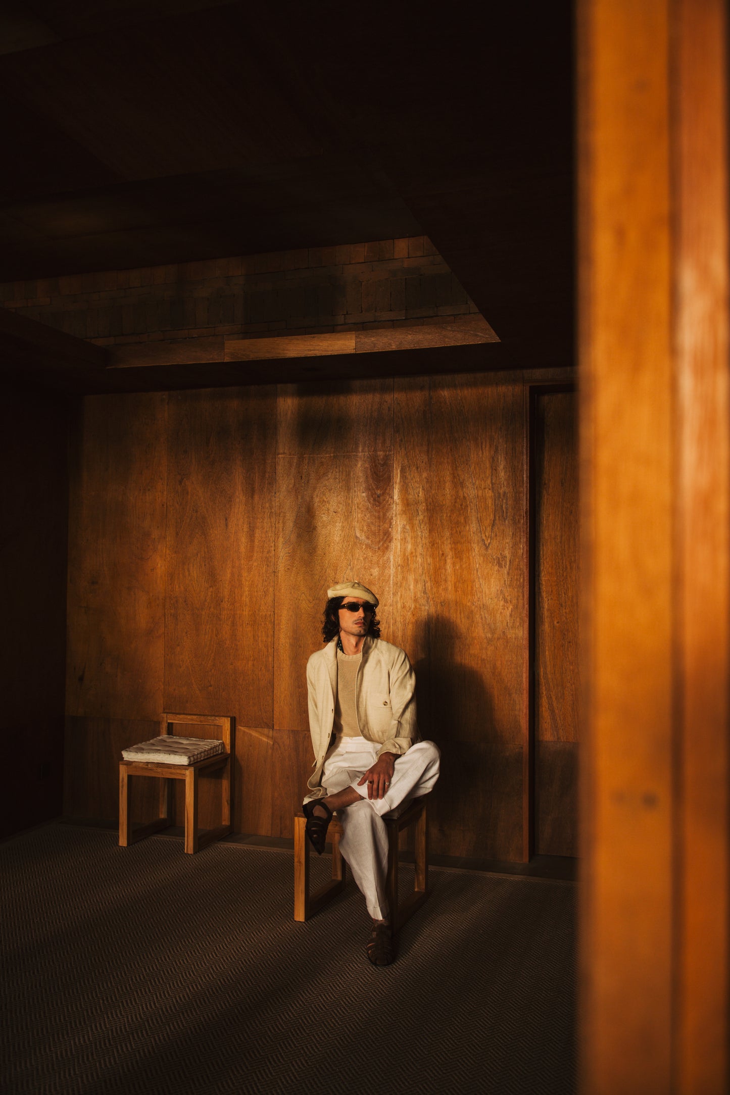 Teba Japanese Linen Jacket - Oat