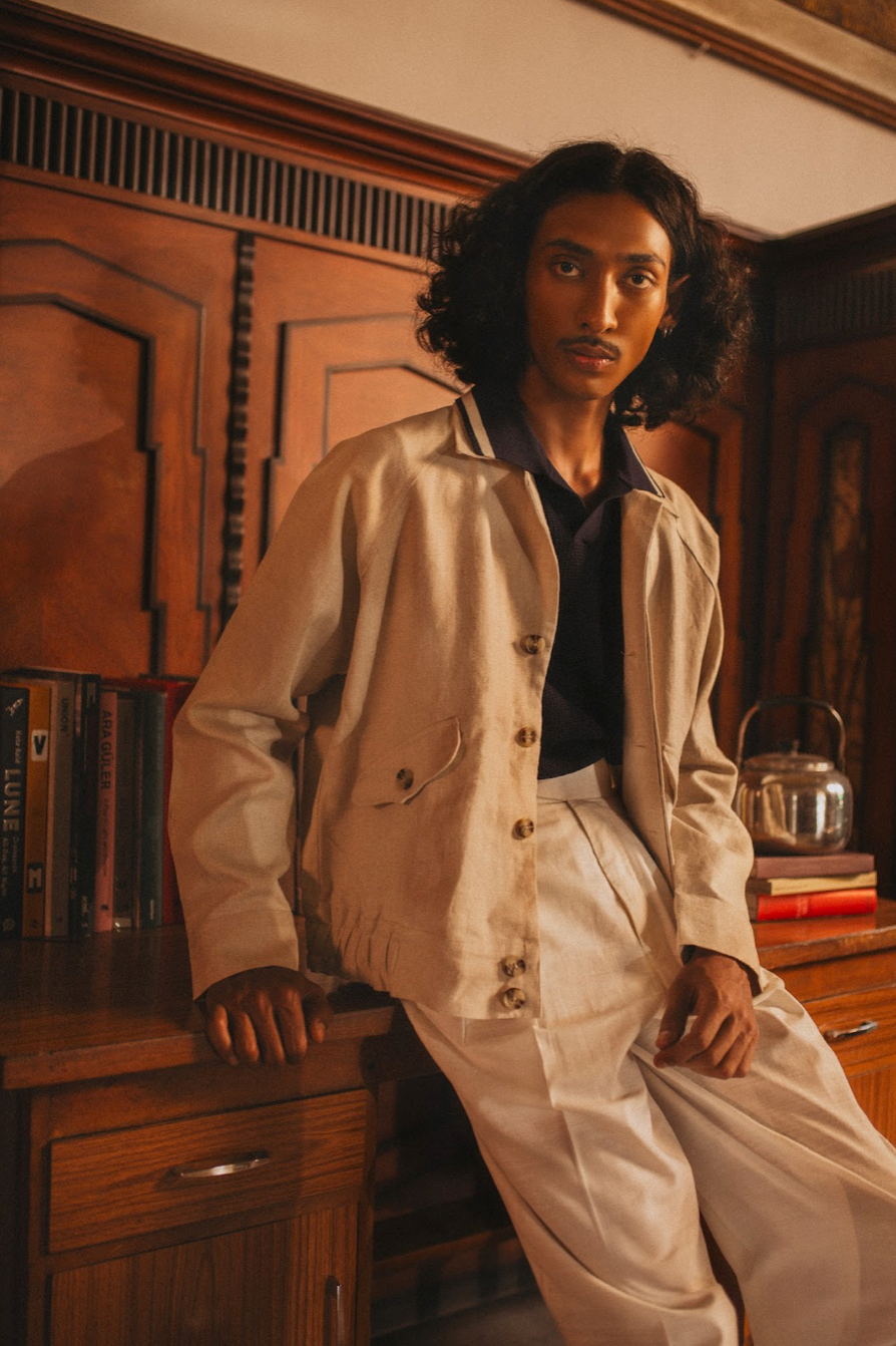 Sportif Waffle Polo - Navy/White