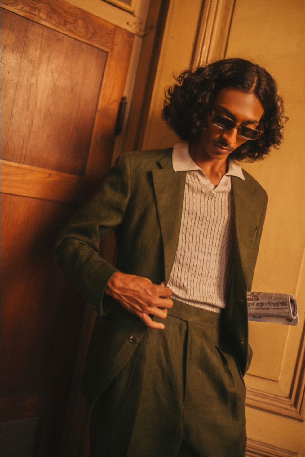 Librairie Linen Jacket - Forest