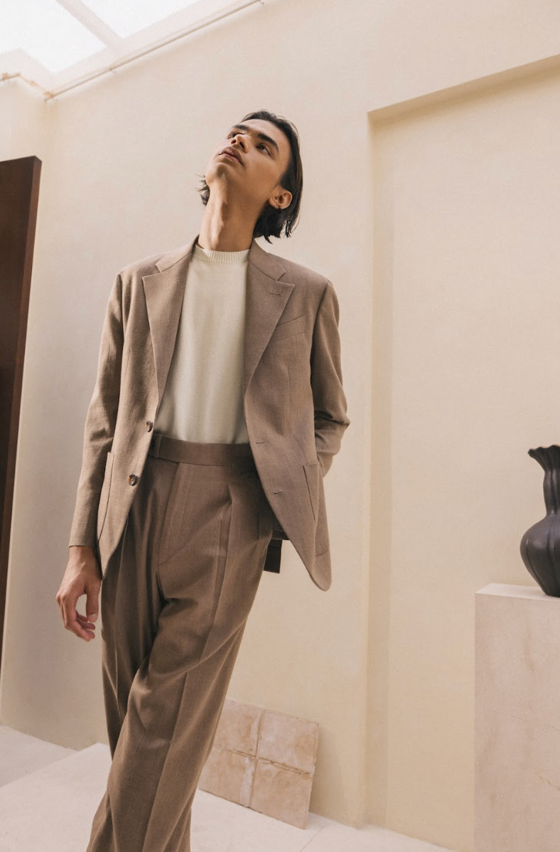 HAUS Linen Slub Jacket - Hazelnut