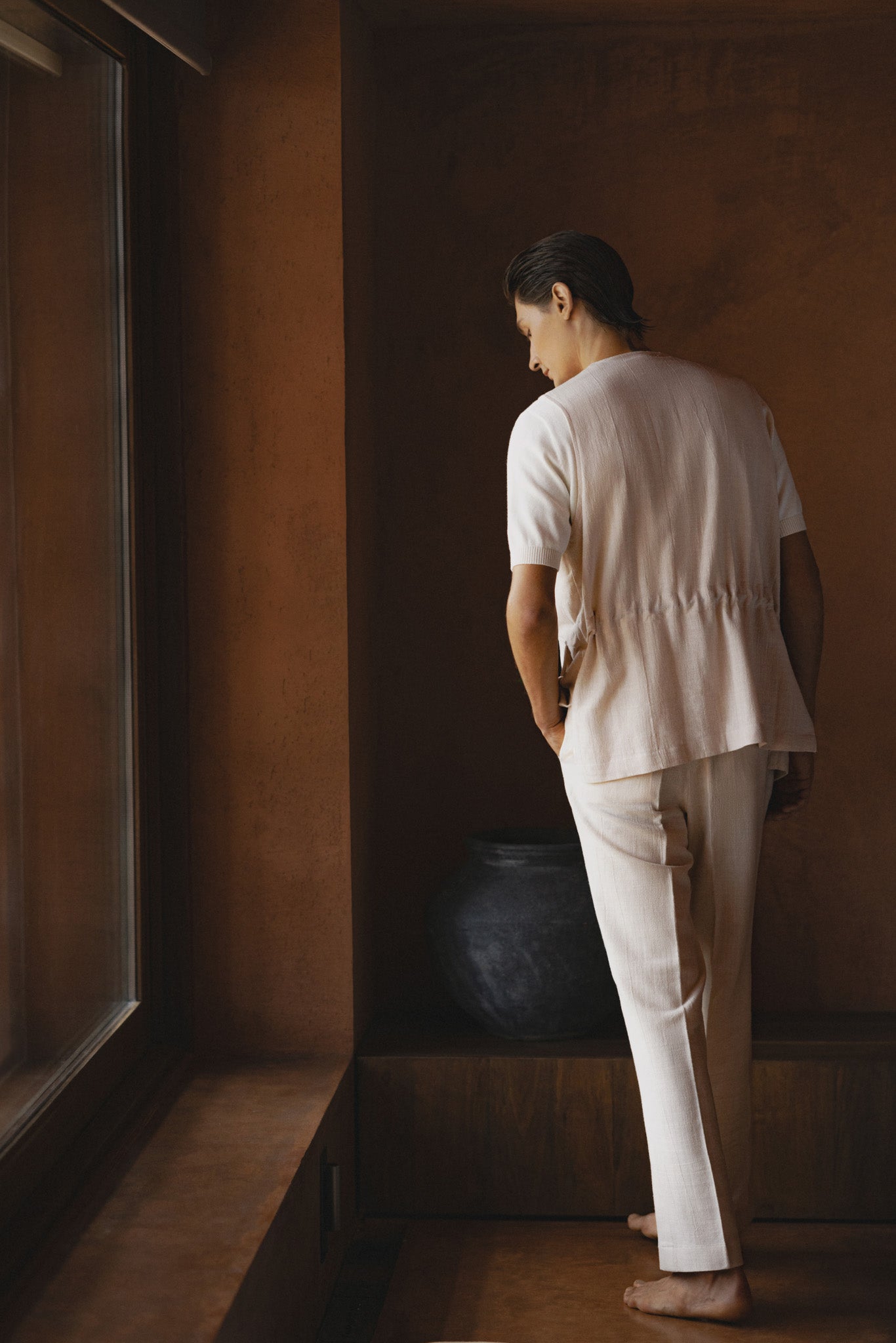 SOMA Linen Utility Vest - Off White