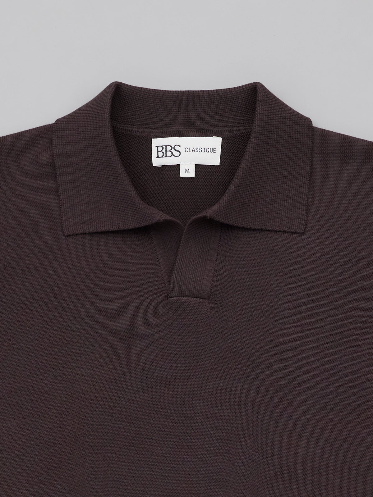 Classic Knitted Polo - Chocolate