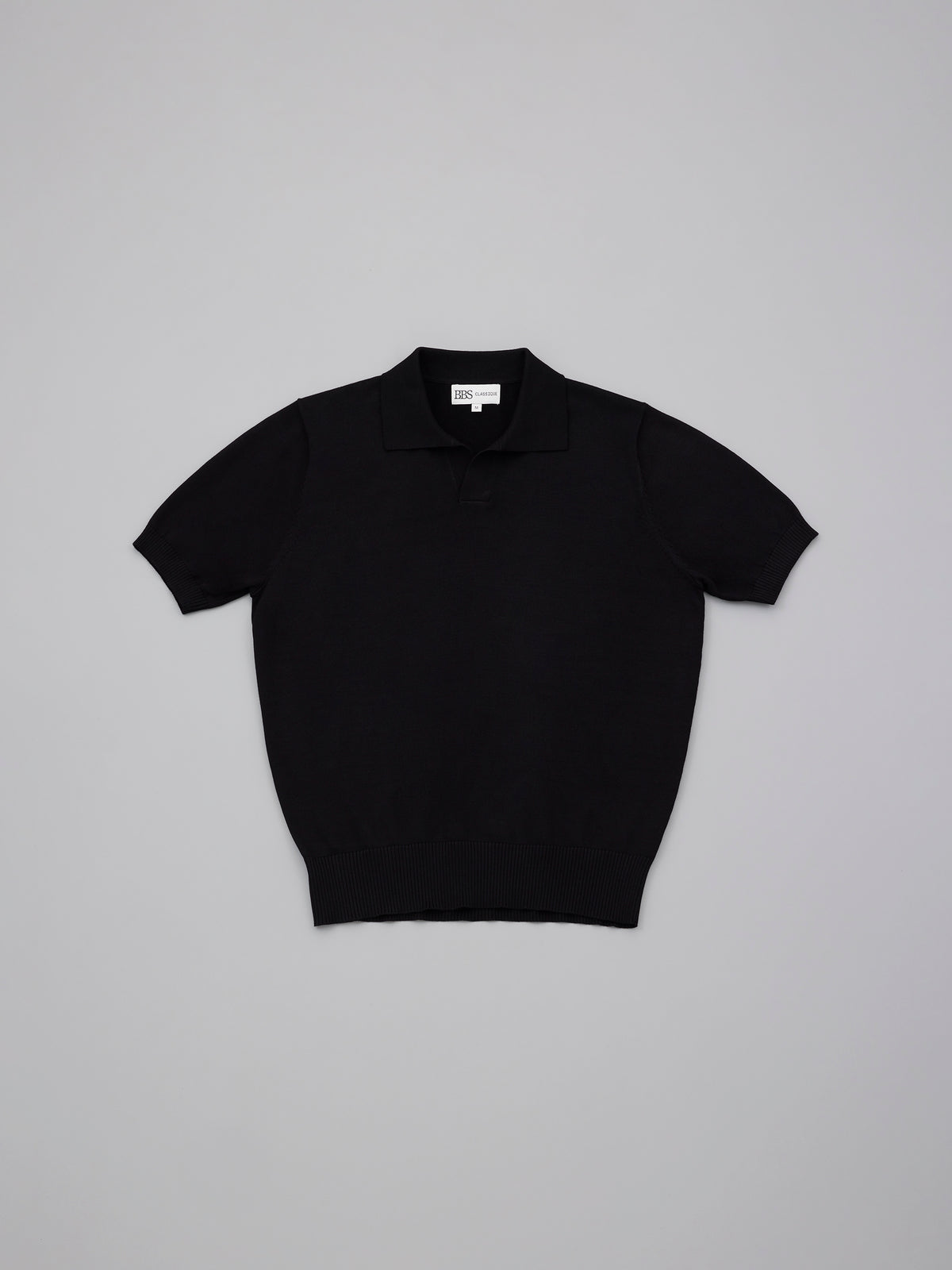 Classic Knitted Polo - Black