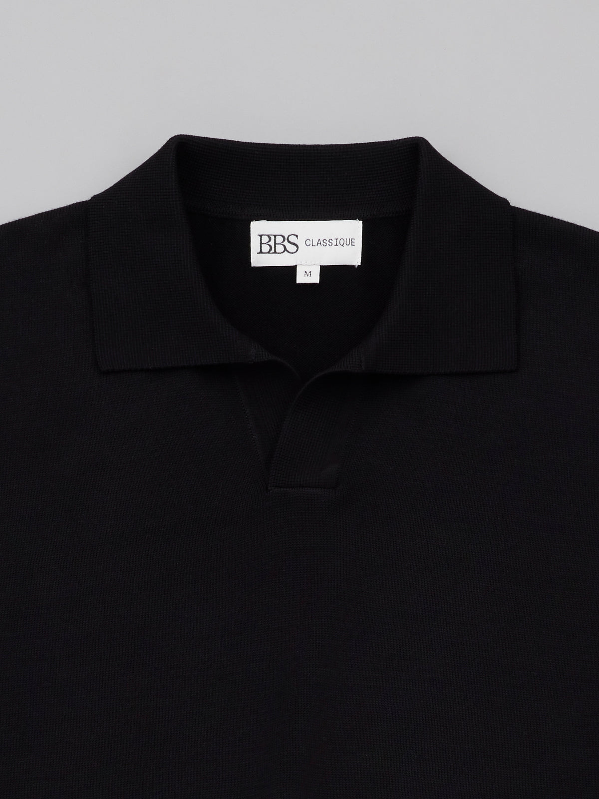 Classic Knitted Polo - Black