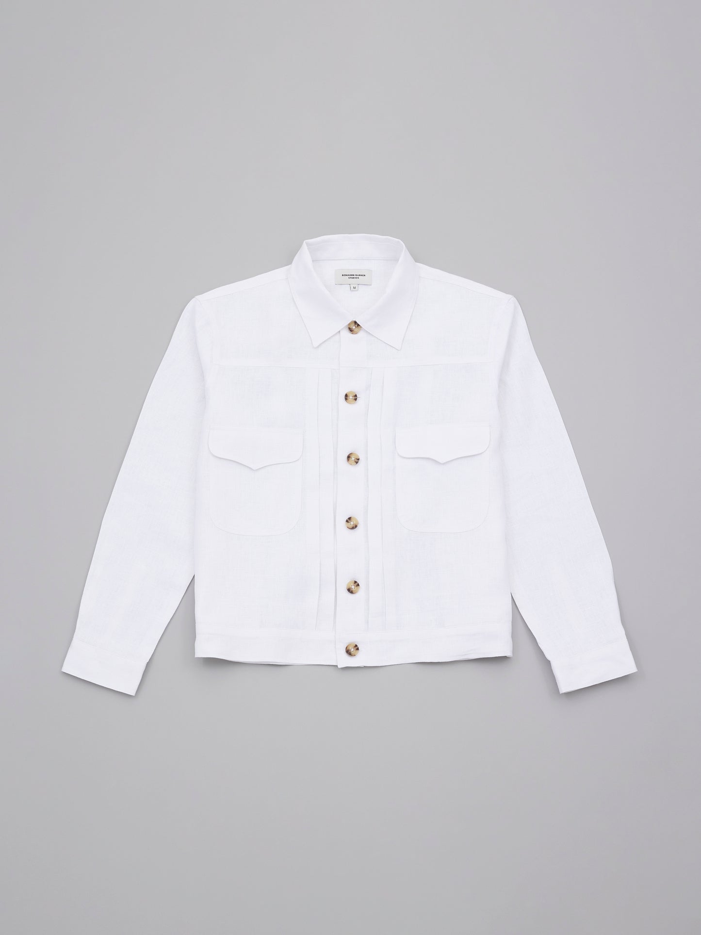 NOMADE Trucker Linen Jacket - White