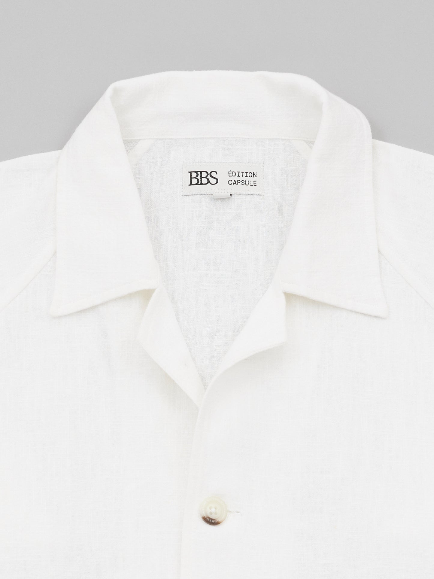 Flight Jacket - White Ramie Linen Cotton