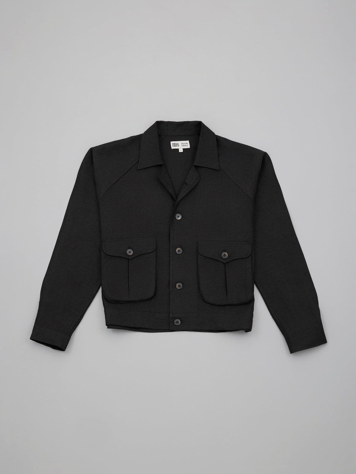 Flight Jacket - Black Hemp Twill