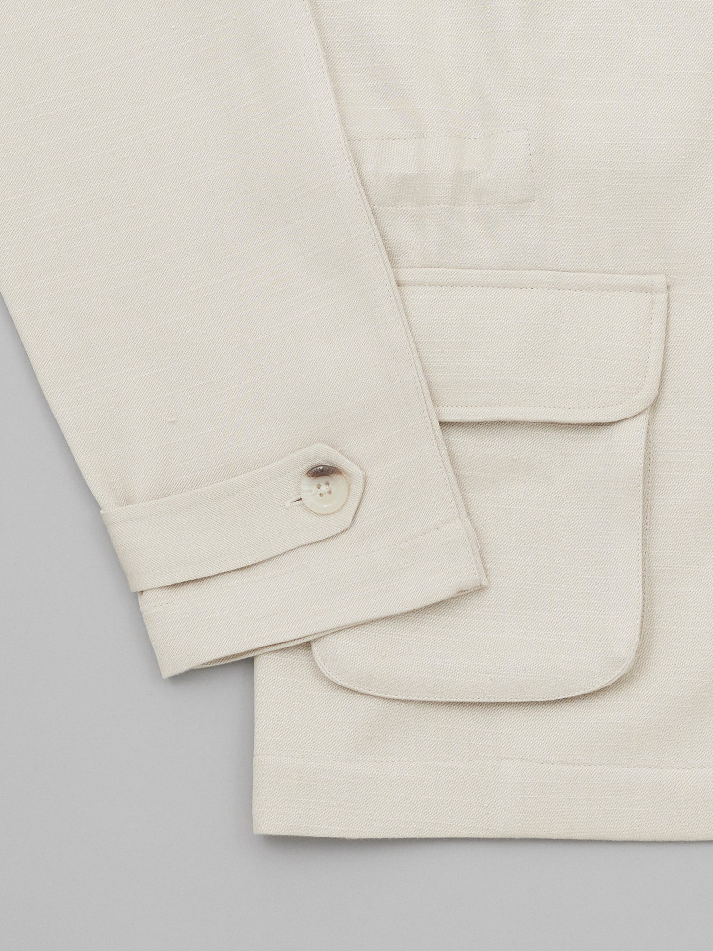 Painter Jacket - Cream Cotton Linen