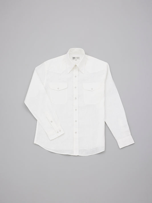 Western Shirt - White Linen