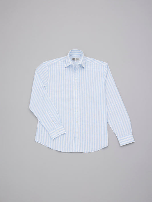 Swallow Collar Shirt - Blue Stripes