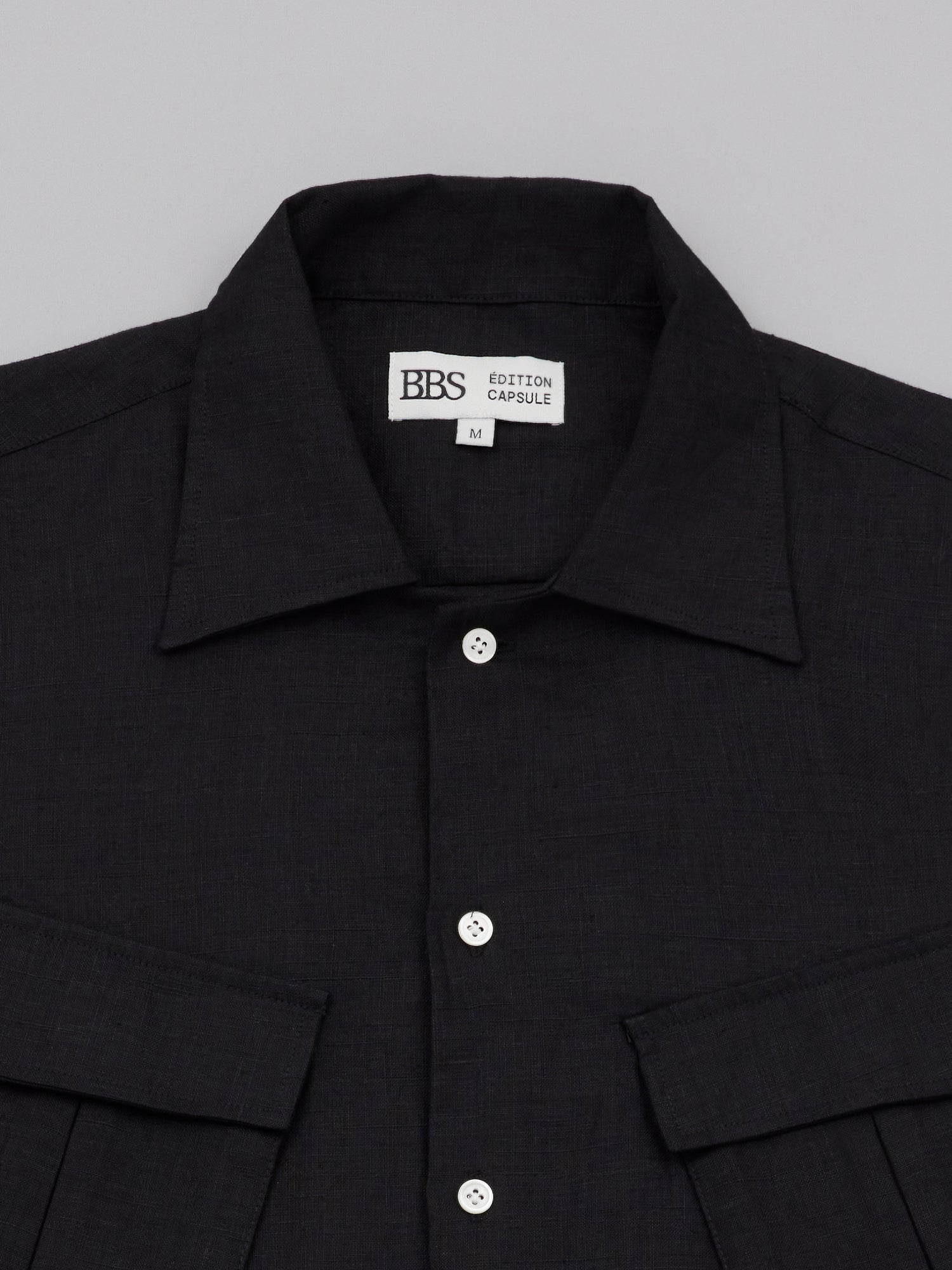 Jungle Shirt - Black Linen – Benjamin Barker Studios
