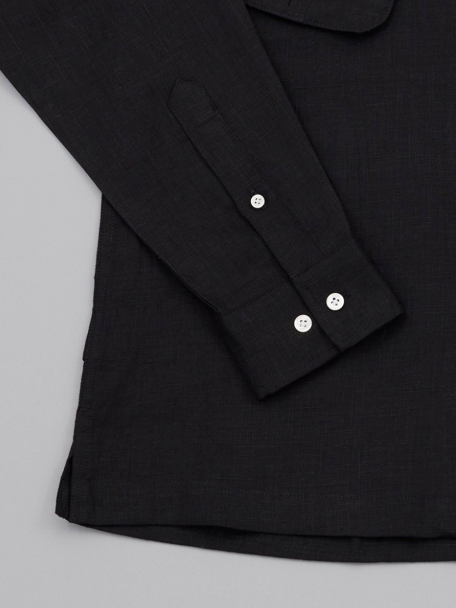 Jungle Shirt - Black Linen – Benjamin Barker Studios