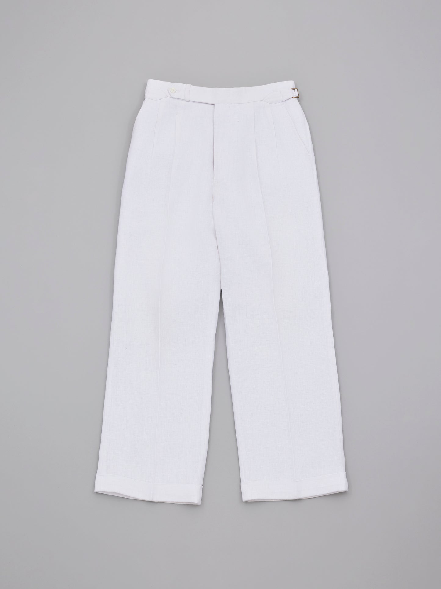 Nomade Leon Side-Tabs Trousers - White