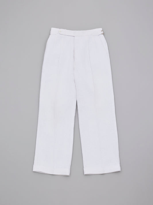 Nomade Leon Side-Tabs Trousers - White