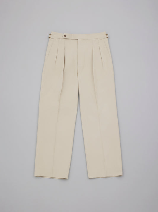 Leon Cotton Trousers - Beige