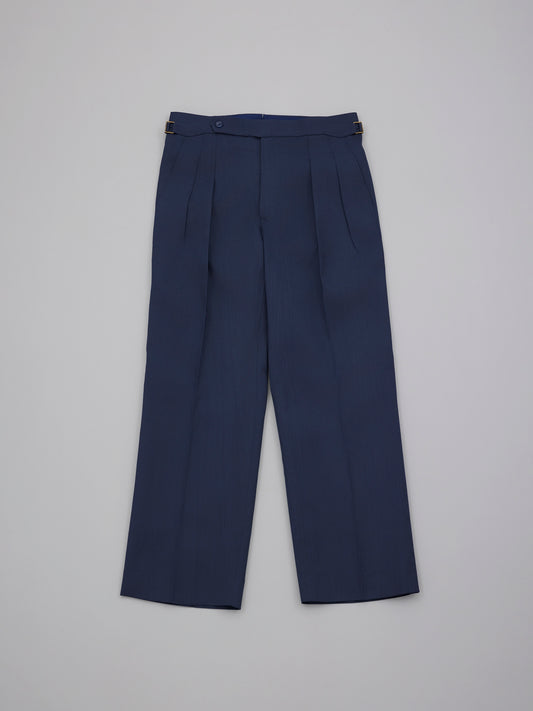 Leon Cotton Mix Trousers - Navy