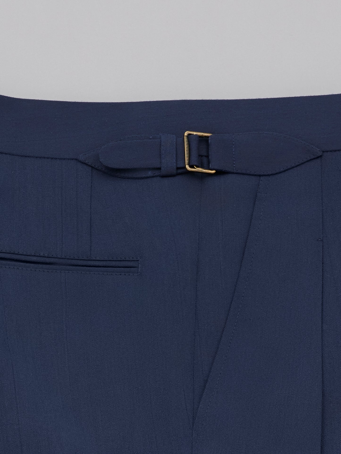 Leon Cotton Mix Trousers - Navy