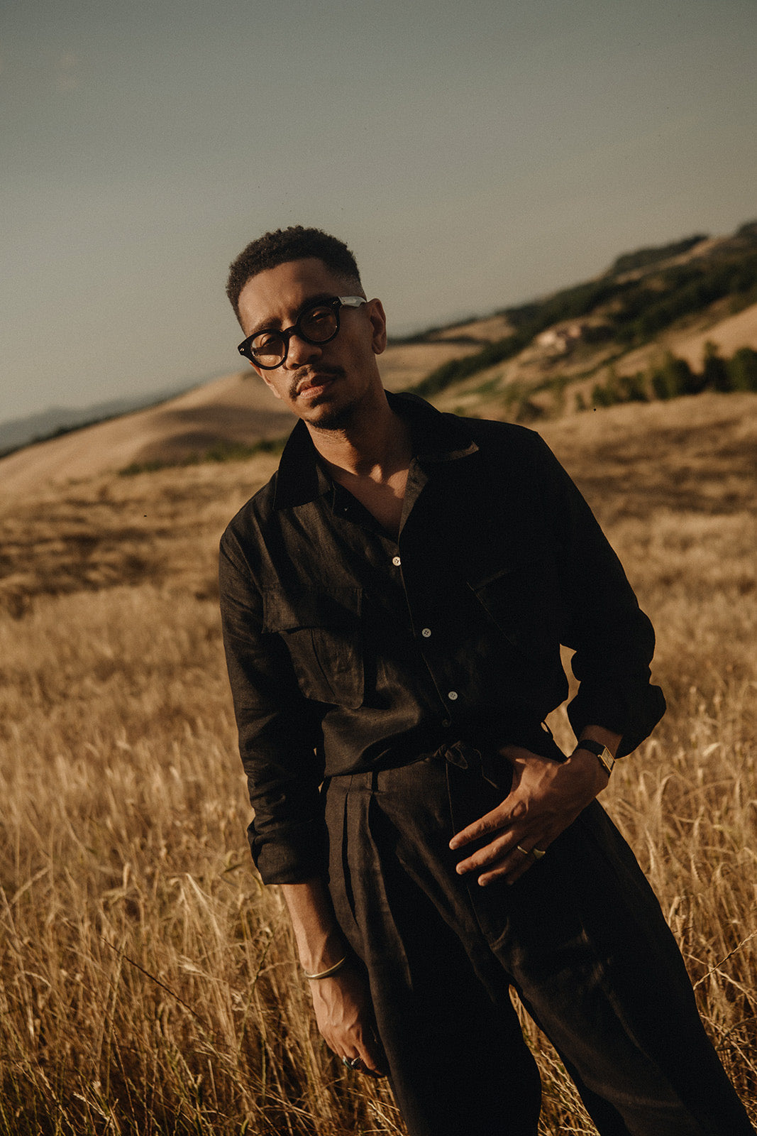 Jungle Shirt - Black Linen