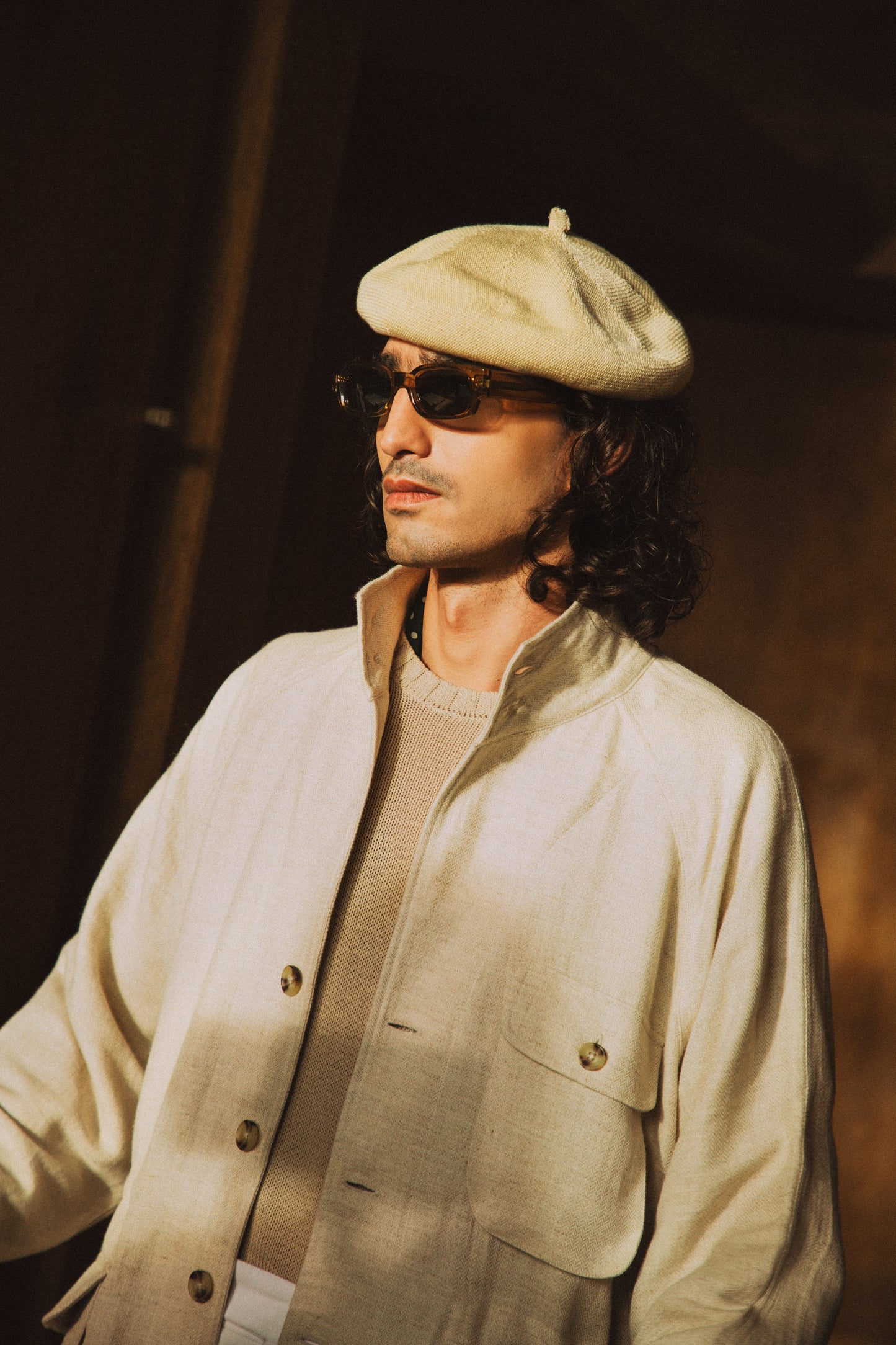 Teba Japanese Linen Jacket - Oat