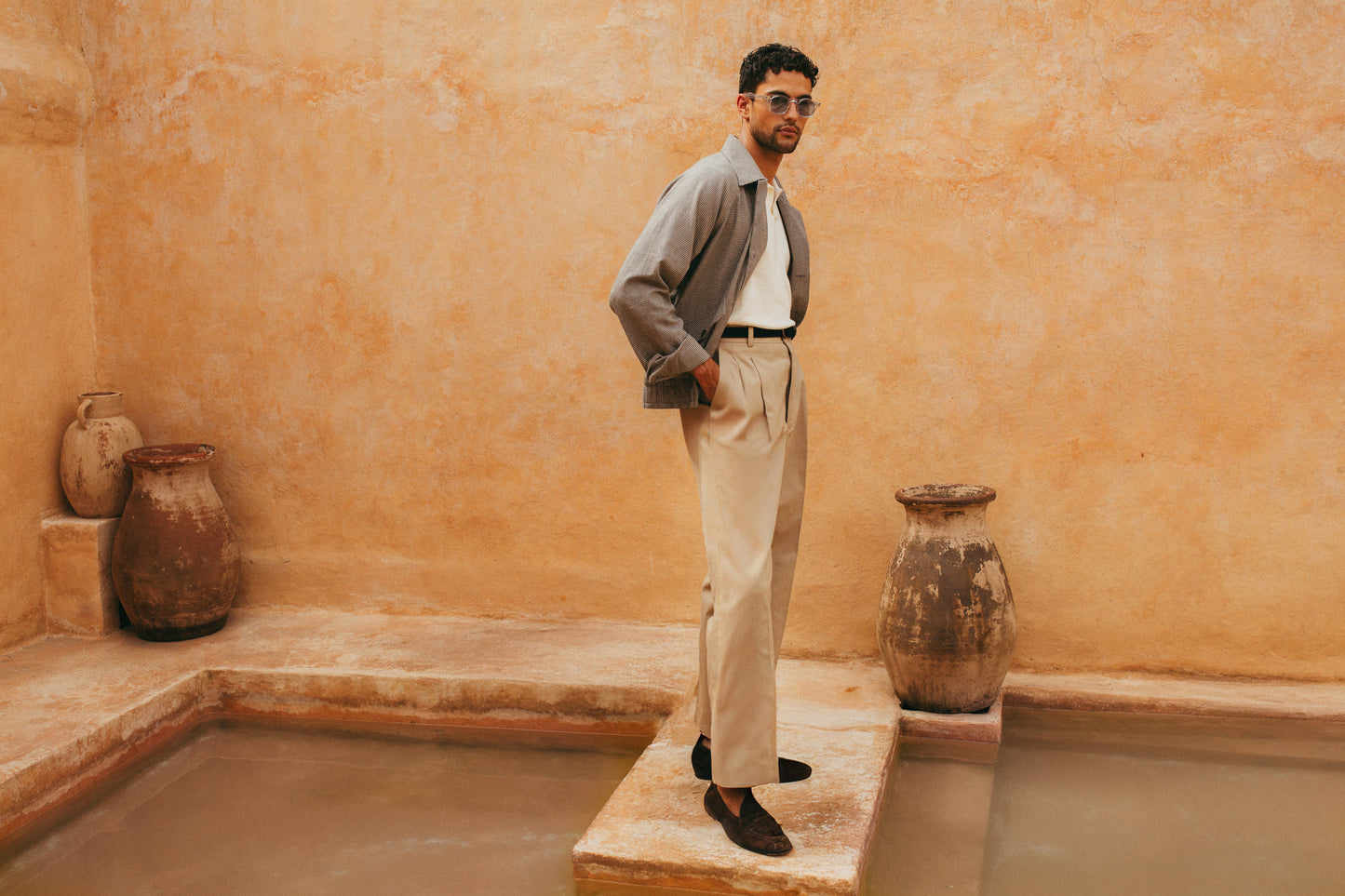 NOMADE A-2 Flight Blouson - Cotton Houndstooth