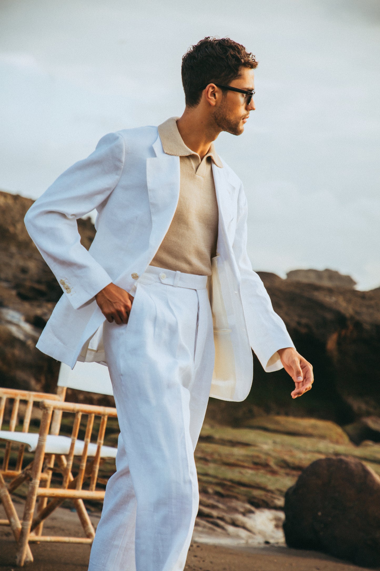 Massif Polo Tee - Biscuit