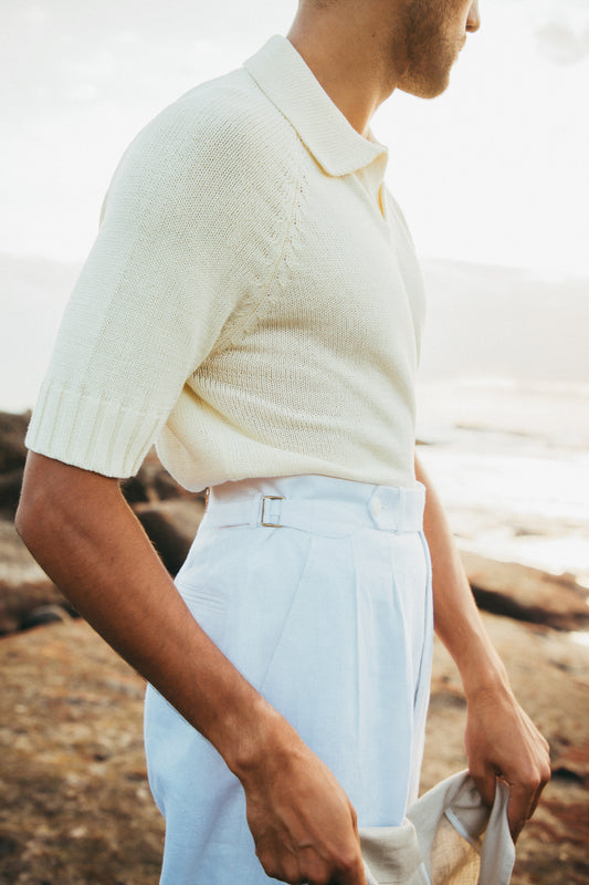 Massif Polo Tee - Ecru