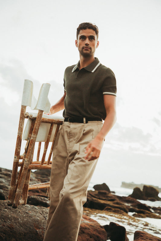 Sportif Waffle Polo - Forest