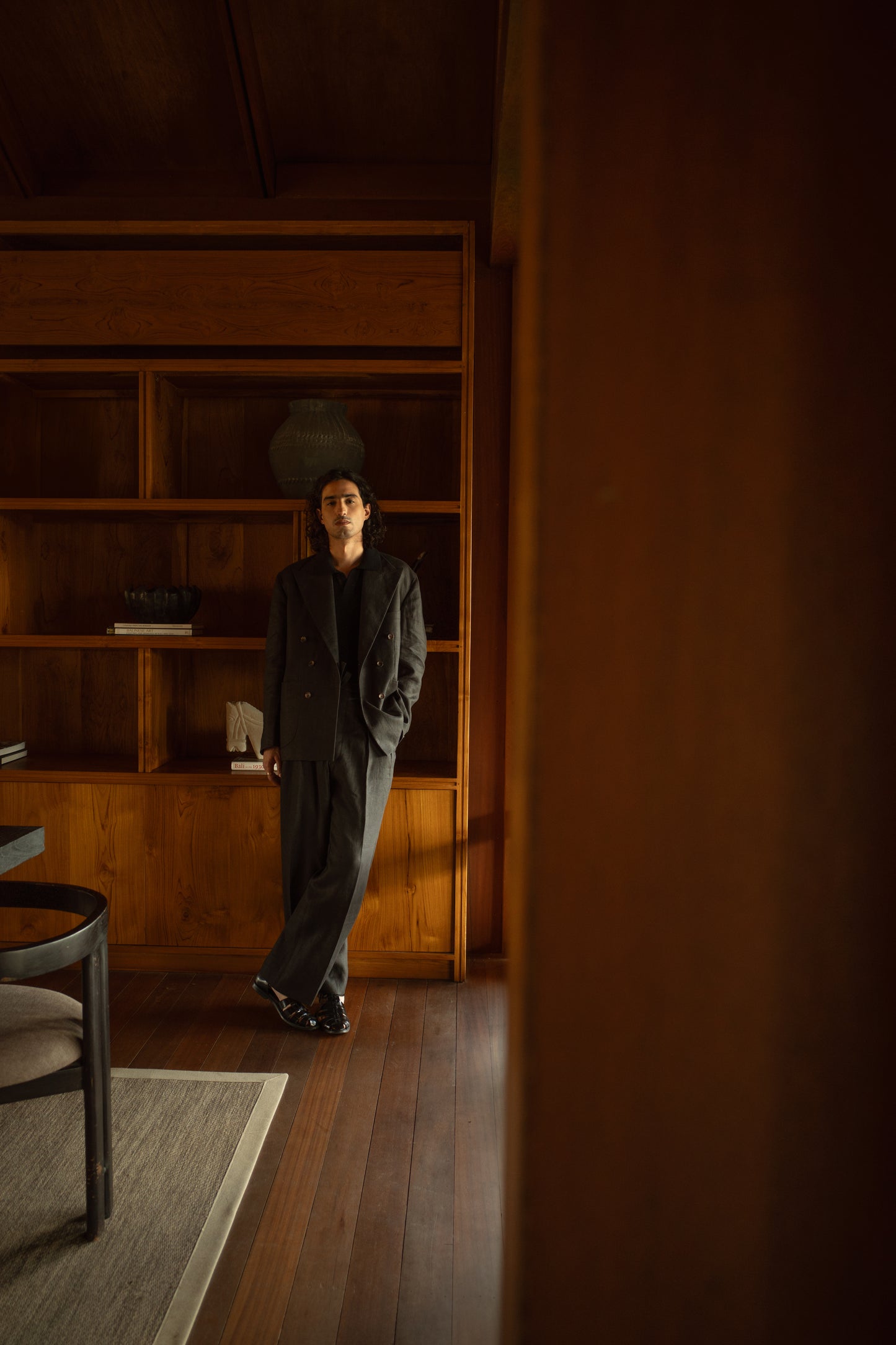 Hollywood Linen Trousers - Black