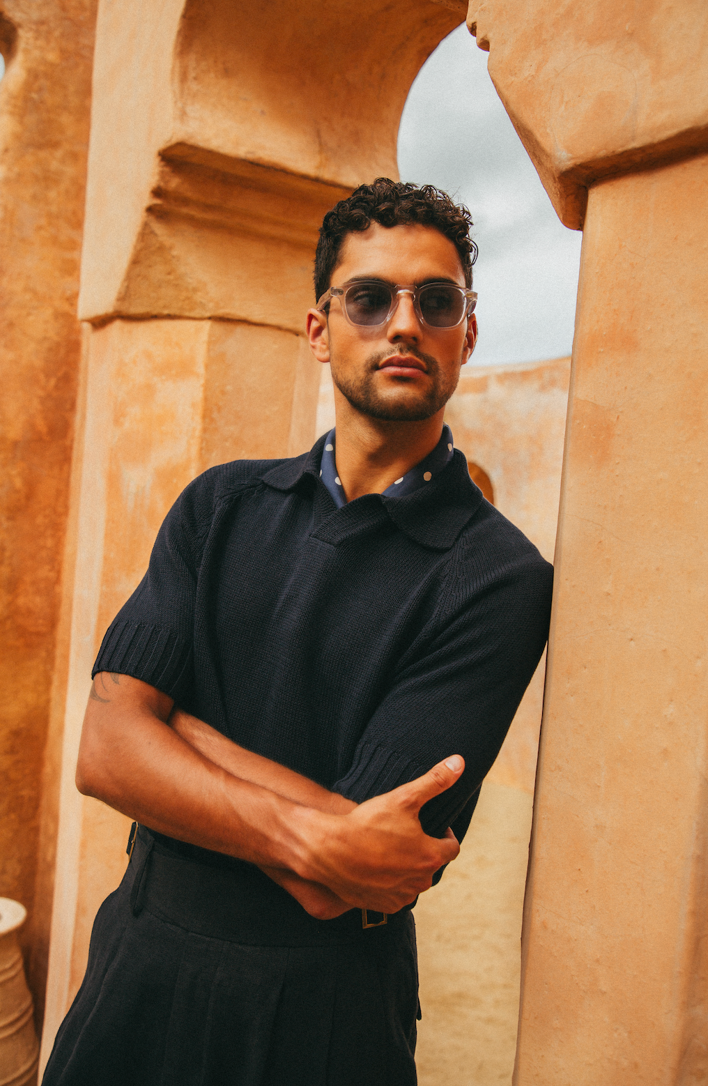 Massif Polo Tee - Navy