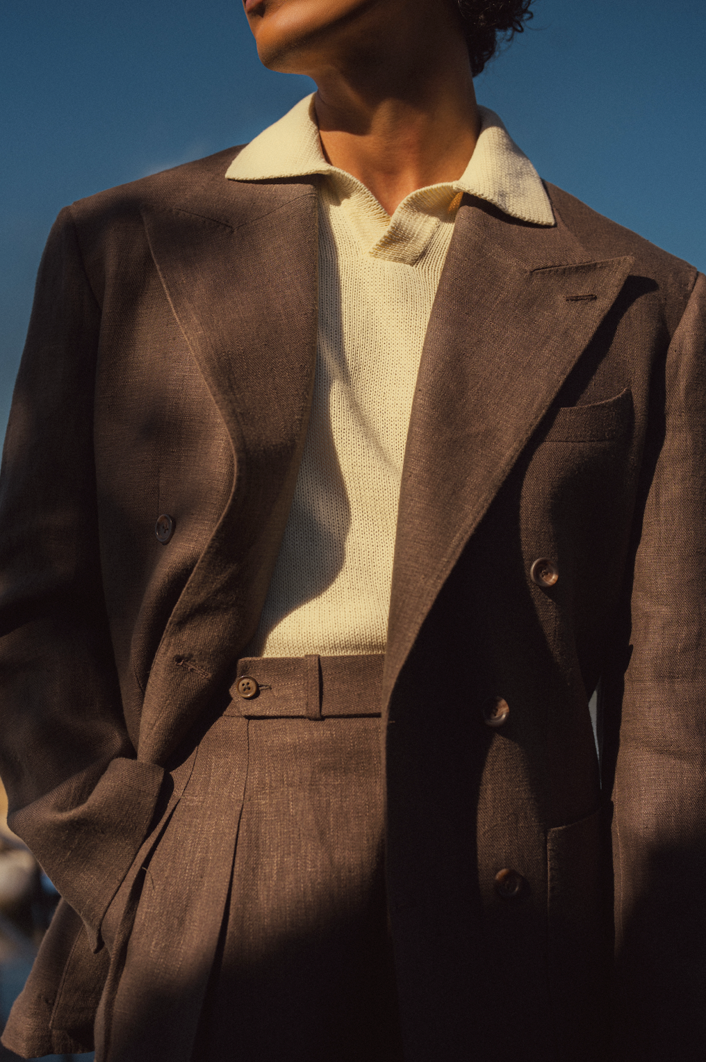 Double-Breasted - Cocoa Hemp Twill