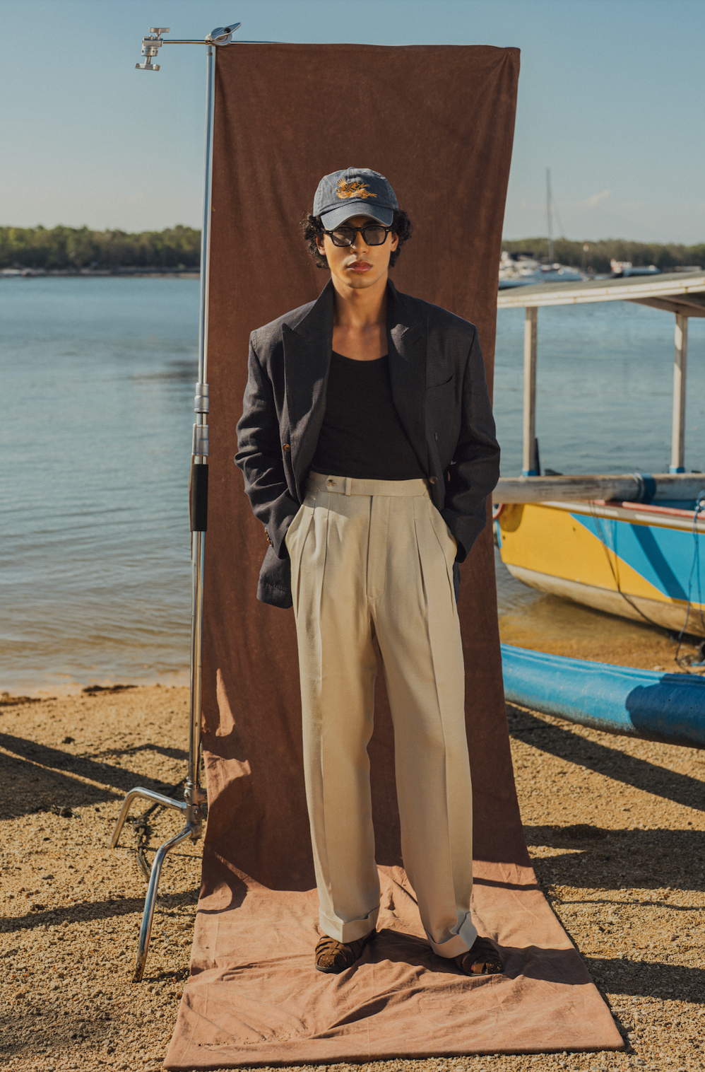 Double-Breasted Jacket - Navy Hemp